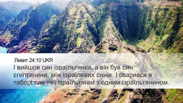 Левит 24:10 UKR Bible Verse Image