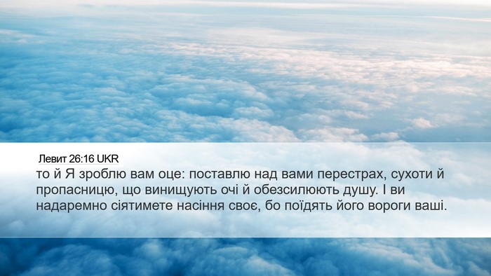 Левит 26:16 UKR Bible Verse Image