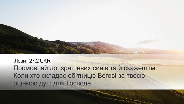 Левит 27:2 UKR Bible Verse Image