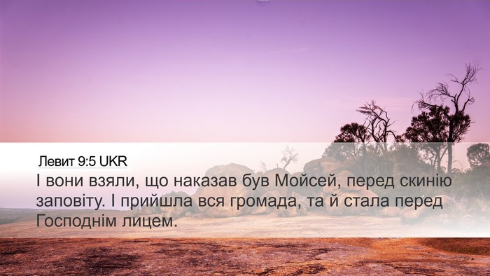 Левит 9:5 UKR Desktop Wallpaper - І вони взяли, що наказав - Desktop Bible Verse Wallpaper