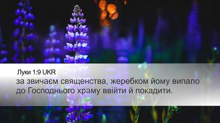 Луки 1:9 UKR Desktop Wallpaper - за звичаєм священства, - Desktop Bible Verse Wallpaper