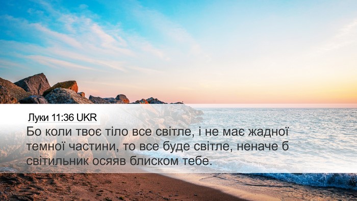 Луки 11:36 UKR Desktop Wallpaper - Бо коли твоє тіло все - Desktop Bible Verse Wallpaper