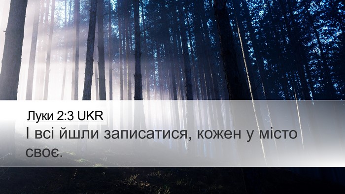 Луки 2:3 UKR Desktop Wallpaper - І всі йшли записатися, - Desktop Bible Verse Wallpaper