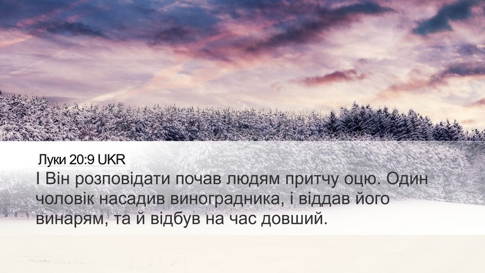 Луки 20:9 UKR Bible Verse Image