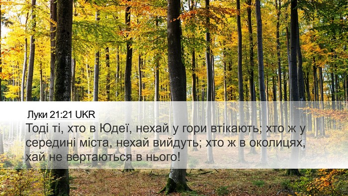 Луки 21:21 UKR Bible Verse Image