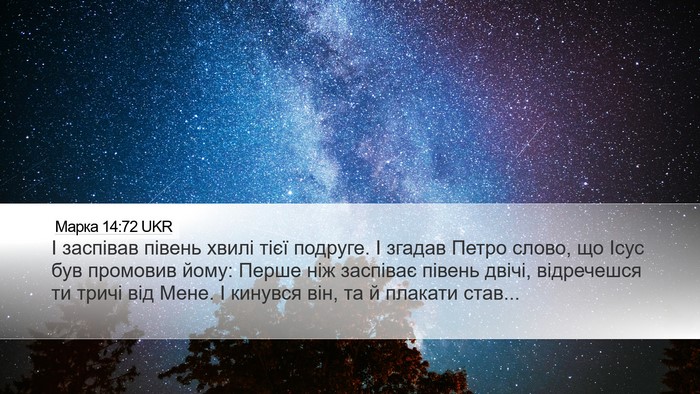 Марка 14:72 UKR Bible Verse Image