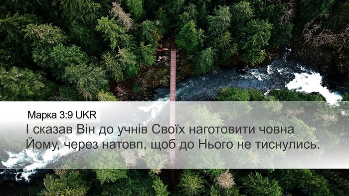 Марка 3:9 UKR Bible Verse Image