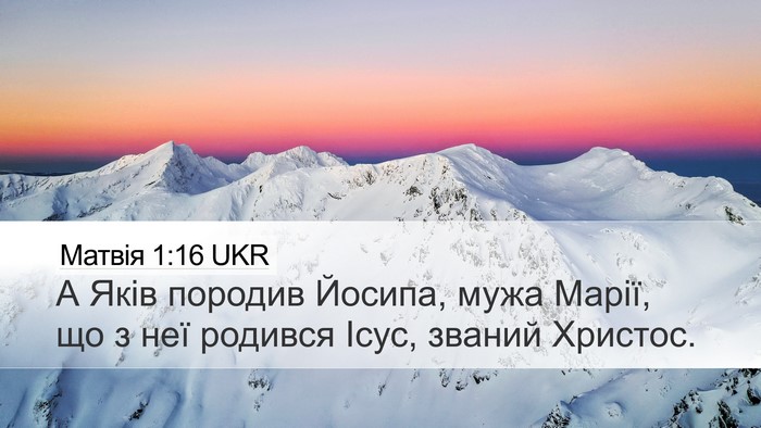 Матвія 1:16 UKR Bible Verse Image