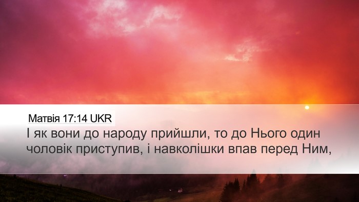 Матвія 17:14 UKR Bible Verse Image