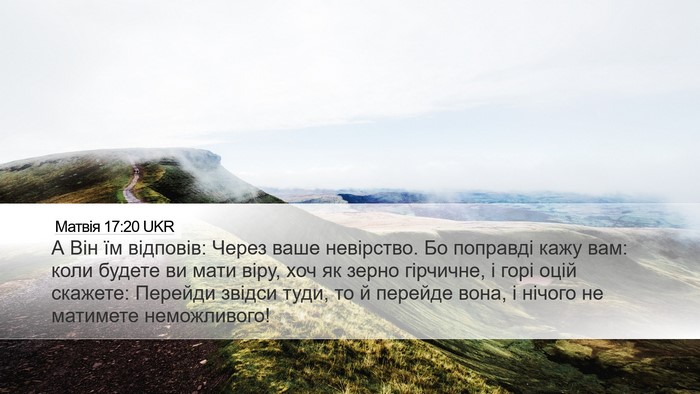 Матвія 17:20 UKR Bible Verse Image