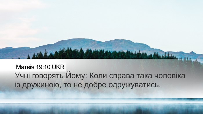 Матвія 19:10 UKR Desktop Wallpaper - Учні говорять Йому: Коли - Desktop Bible Verse Wallpaper