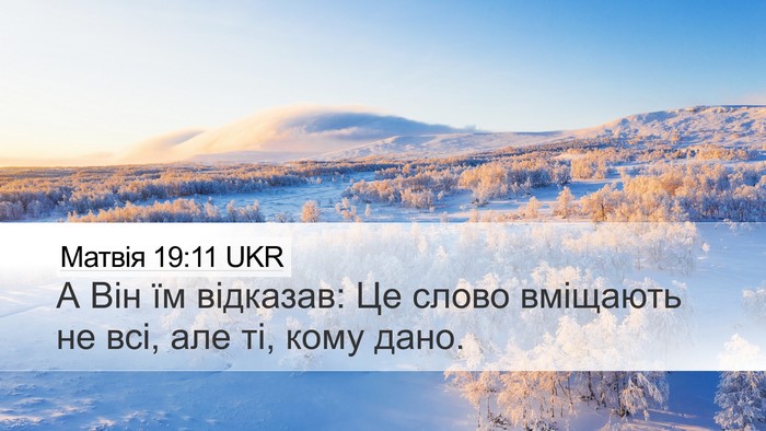 Матвія 19:11 UKR Bible Verse Image