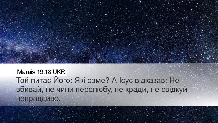 Матвія 19:18 UKR Bible Verse Image