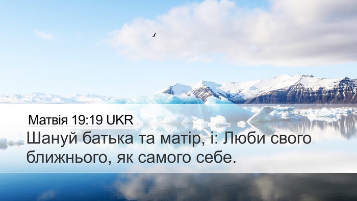 Матвія 19:19 UKR Bible Verse Image