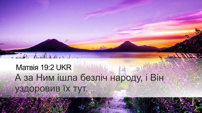 Матвія 19:2 UKR Bible Verse Image