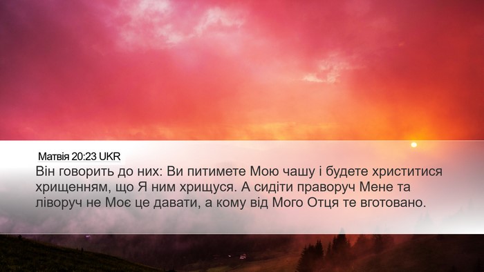 Матвія 20:23 UKR Bible Verse Image