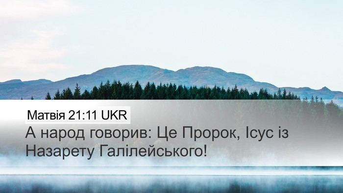 Матвія 21:11 UKR Bible Verse Image