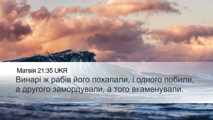 Матвія 21:35 UKR Bible Verse Image