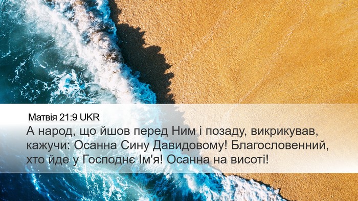 Матвія 21:9 UKR Bible Verse Image