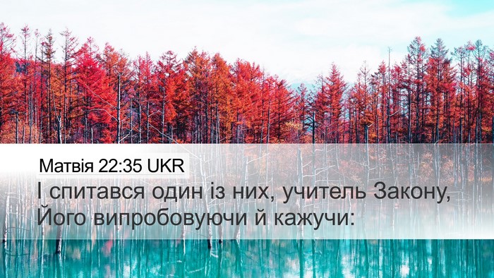 Матвія 22:35 UKR Bible Verse Image