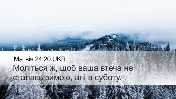 Матвія 24:20 UKR Desktop Wallpaper - Моліться ж, щоб ваша втеча - Desktop Bible Verse Wallpaper