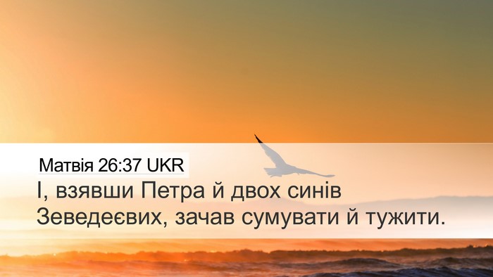 Матвія 26:37 UKR Bible Verse Image