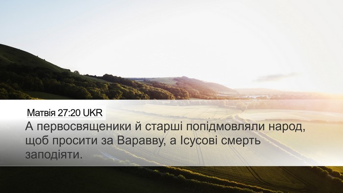 Матвія 27:20 UKR Bible Verse Image