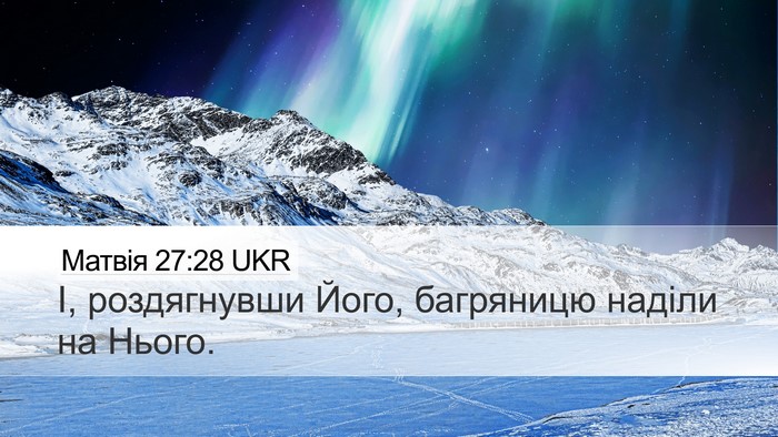 Матвія 27:28 UKR Bible Verse Image