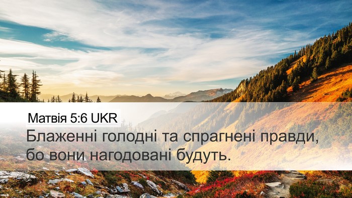 Матвія 5:6 UKR Bible Verse Image