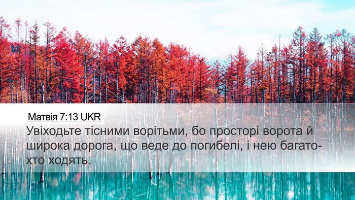 Матвія 7:13 UKR Bible Verse Image
