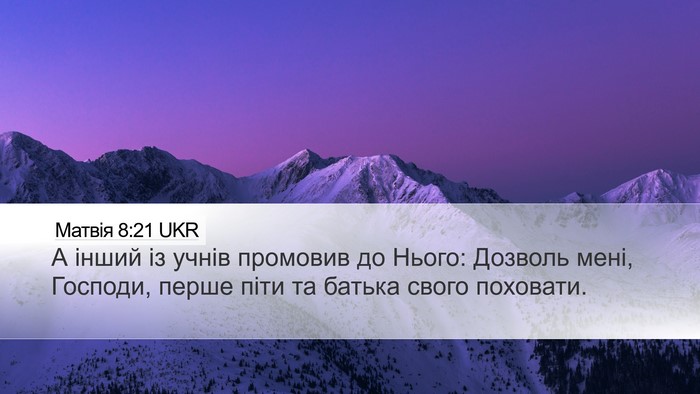 Матвія 8:21 UKR Bible Verse Image