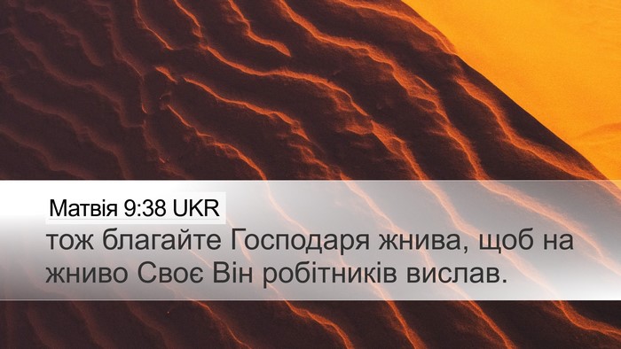 Матвія 9:38 UKR Desktop Wallpaper - тож благайте Господаря - Desktop Bible Verse Wallpaper