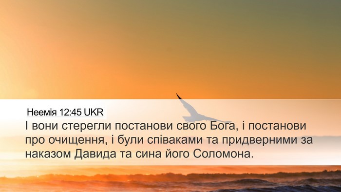 Неемія 12:45 UKR Bible Verse Image