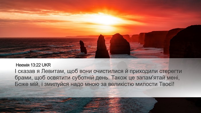 Неемія 13:22 UKR Bible Verse Image