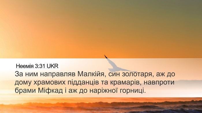 Неемія 3:31 UKR Bible Verse Image