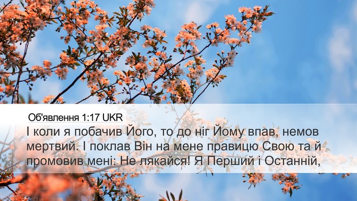 Об'явлення 1:17 UKR Bible Verse Image