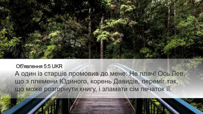 Об'явлення 5:5 UKR Bible Verse Image