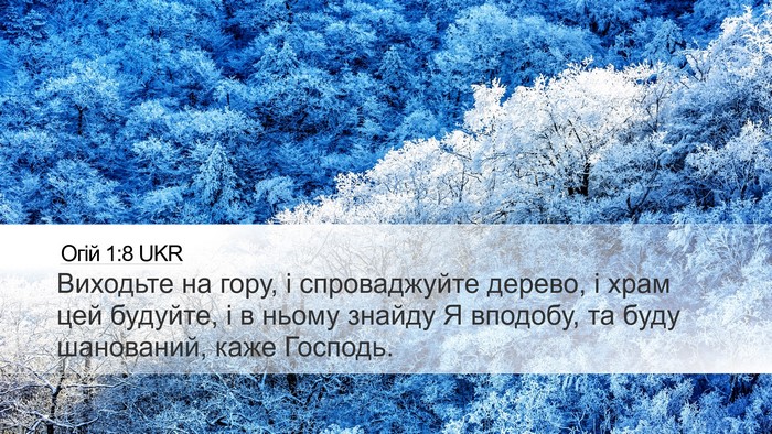 Огій 1:8 UKR Bible Verse Image