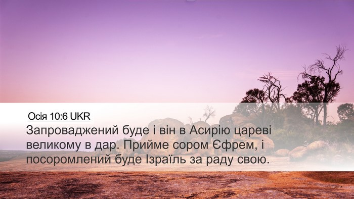 Осія 10:6 UKR Bible Verse Image
