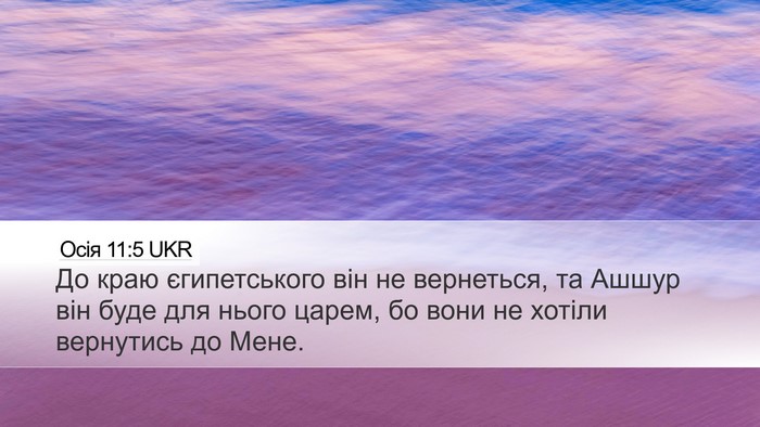 Осія 11:5 UKR Bible Verse Image