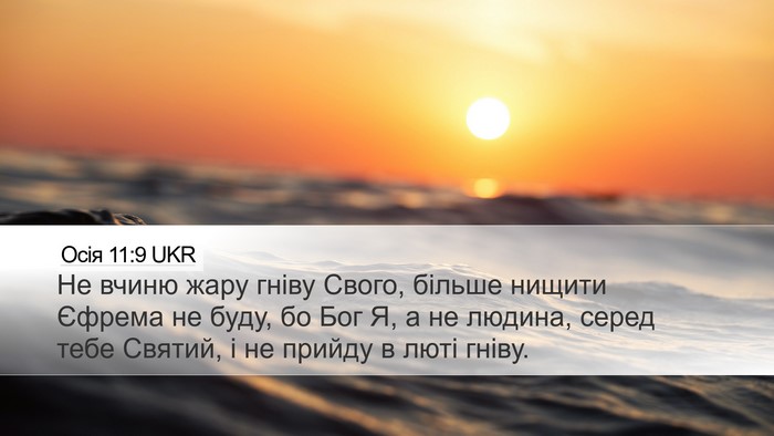Осія 11:9 UKR Bible Verse Image