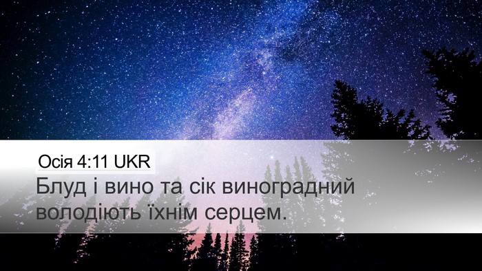 Осія 4:11 UKR Bible Verse Image