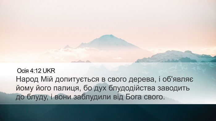 Осія 4:12 UKR Bible Verse Image
