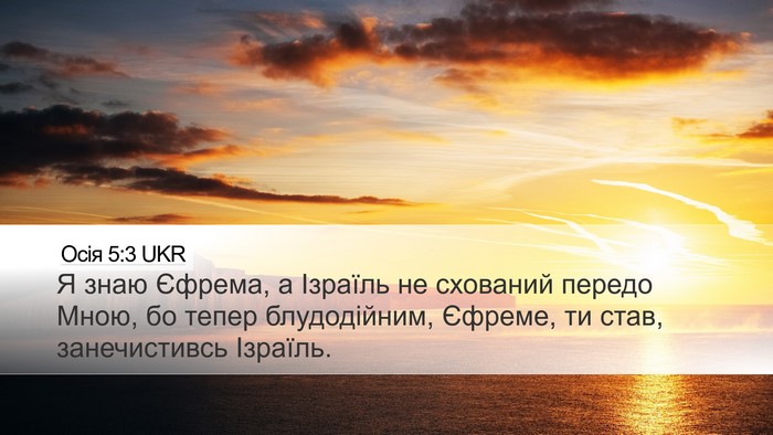 Осія 5:3 UKR Bible Verse Image