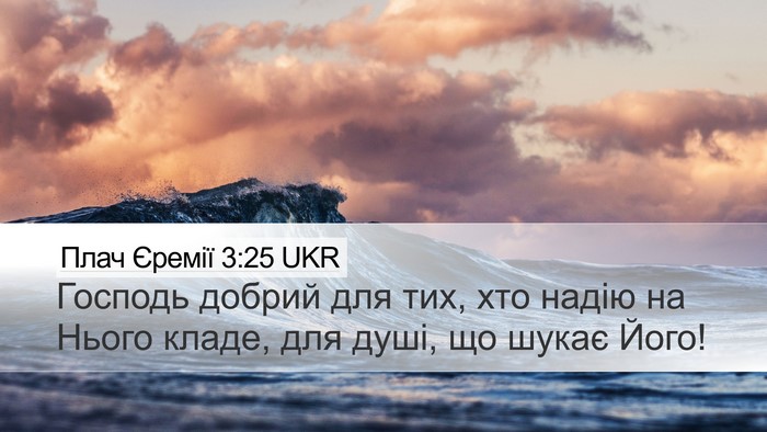 Плач Єремії 3:25 UKR Bible Verse Image