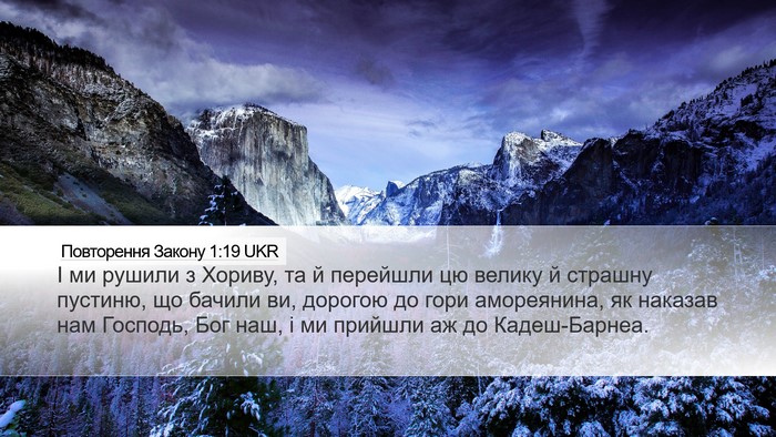 Повторення Закону 1:19 UKR Bible Verse Image