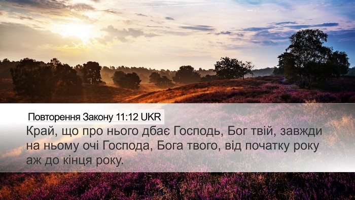Повторення Закону 11:12 UKR Bible Verse Image