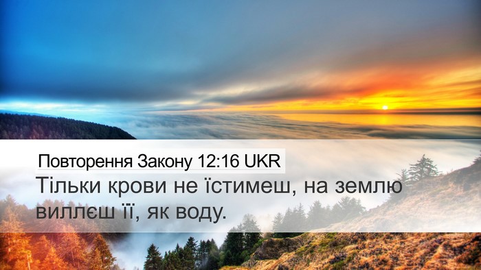 Повторення Закону 12:16 UKR Bible Verse Image