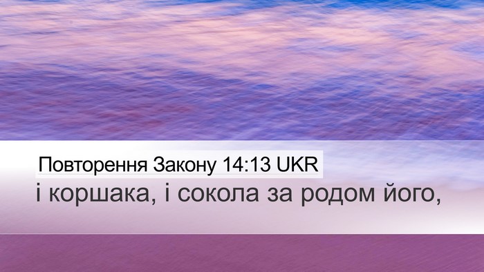 Повторення Закону 14:13 UKR Desktop Wallpaper - і коршака, і сокола за - Desktop Bible Verse Wallpaper