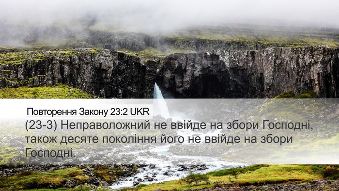 Повторення Закону 23:2 UKR Bible Verse Image